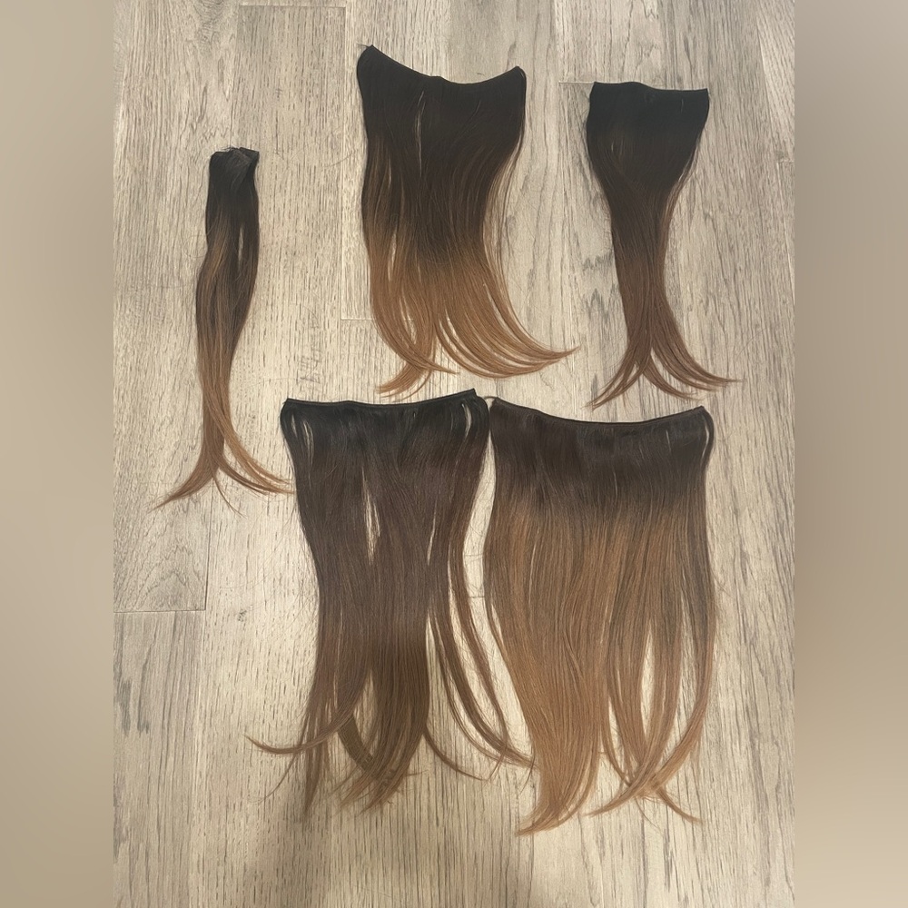 Ombre Brown Weft Human Hair Extensions